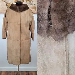 Vintage | Jackets & Coats | Vtg 6s Tailored Suede Fur Full